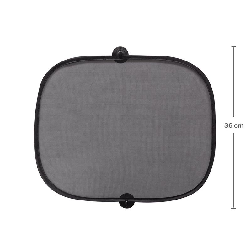 Set de 2 Tapasoles para Ventana de Auto con Ventosas Color Negro