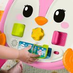Andador Ríe y Aprende Pingüino Interactivo 2 en 1 con Luces, Sonidos y Actividades Color Rosado