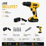 Taladro Inalámbrico de 3/8 Plg 12 V con Batería de Ion Litio