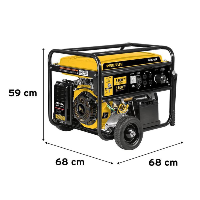 Generador Eléctrico Motor a Gasolina de 5500 W