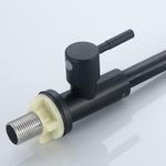 Grifo Monomando para Cocina con Resorte Agua Fría Negro