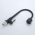Grifo Monomando para Cocina con Resorte Agua Fría Negro
