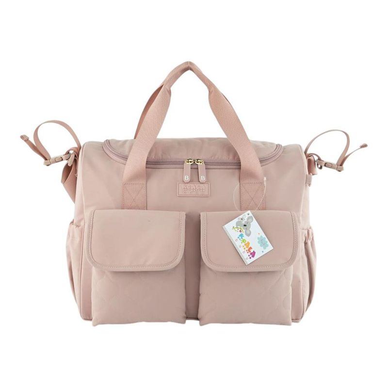 Pañalera Tipo Bolso con Múltiples Compartimentos Color Rosado