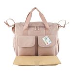 Pañalera Tipo Bolso con Múltiples Compartimentos Color Rosado