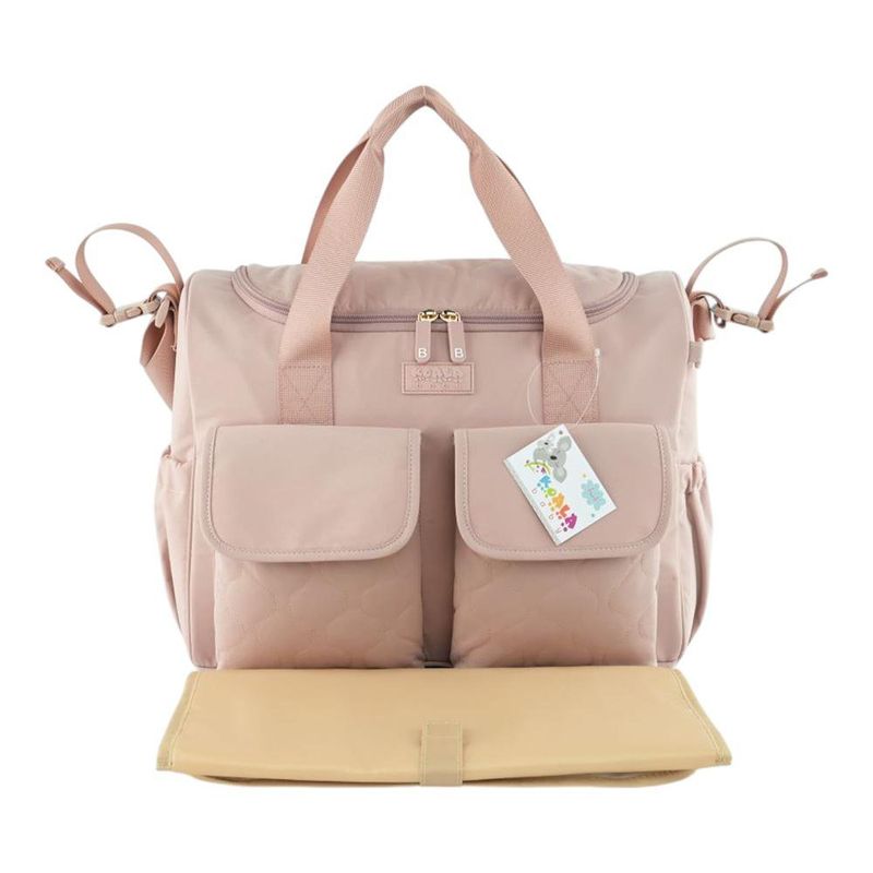 Pañalera Tipo Bolso con Múltiples Compartimentos Color Rosado