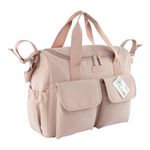 Pañalera Tipo Bolso con Múltiples Compartimentos Color Rosado