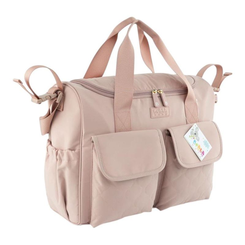 Pañalera Tipo Bolso con Múltiples Compartimentos Color Rosado