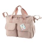 Pañalera Tipo Bolso con Múltiples Compartimentos Color Rosado