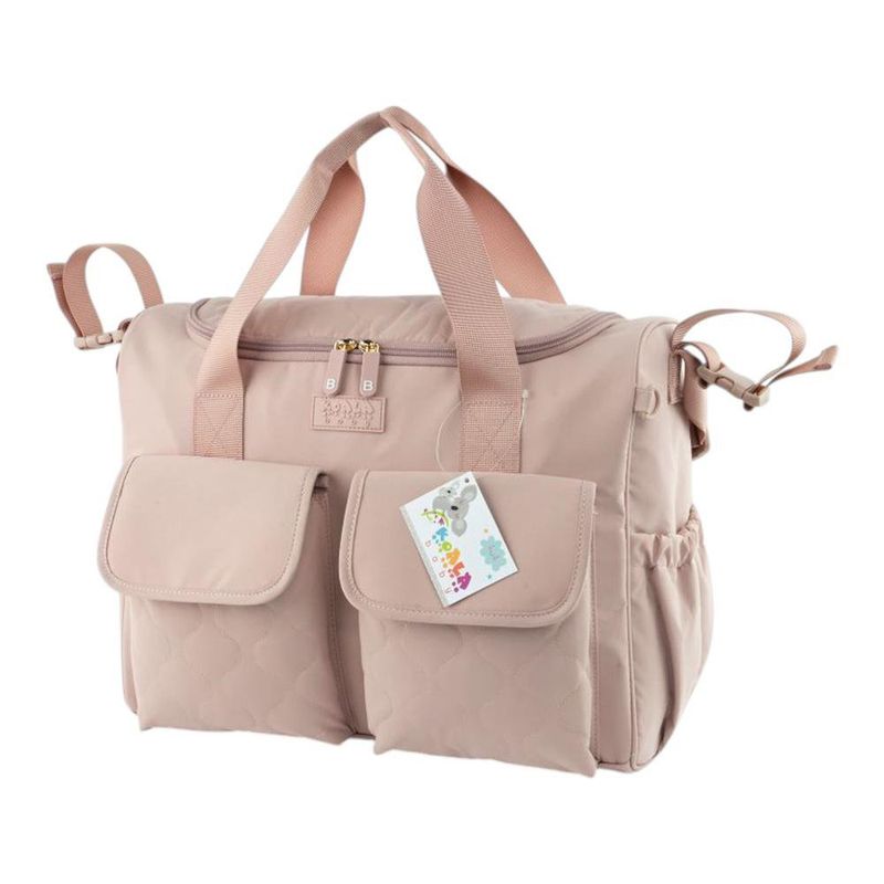 Pañalera Tipo Bolso con Múltiples Compartimentos Color Rosado