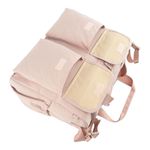 Pañalera Tipo Bolso con Múltiples Compartimentos Color Rosado