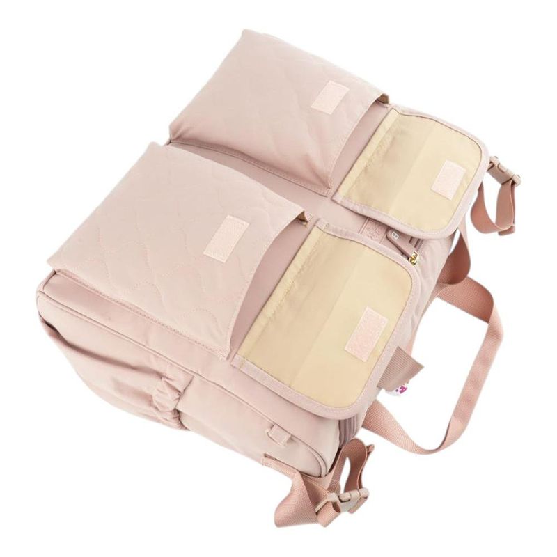 Pañalera Tipo Bolso con Múltiples Compartimentos Color Rosado