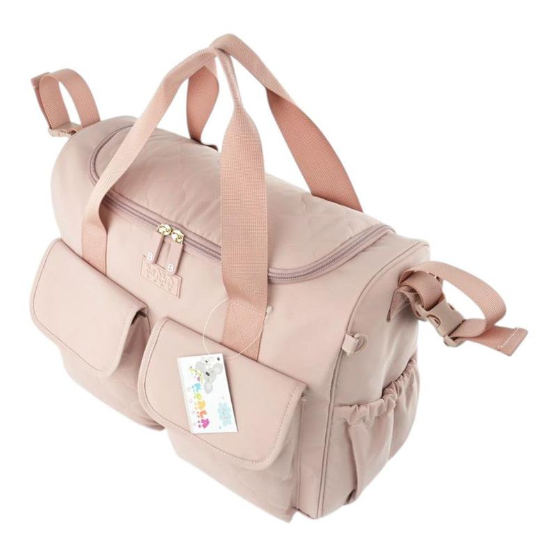 Pañalera Tipo Bolso con Múltiples Compartimentos Color Rosado
