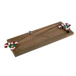 Bandeja Navideña de Madera con Pinchos Decorativos de Bastón 44 x 13 x 2.5 cm