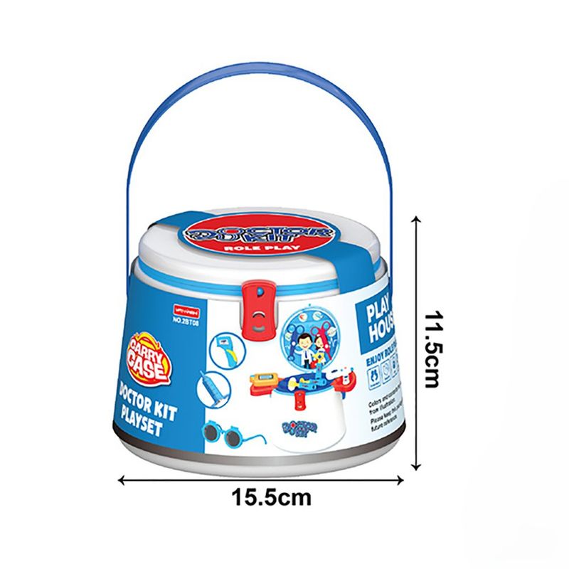 Set de Juego de Equipo Médico en Cubeta con Accesorios Multicolor