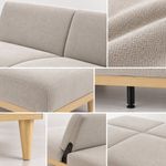 Sofá Cama Stuart con Respaldo Reclinable de 189 x 89 x 87 Cm Color Beige