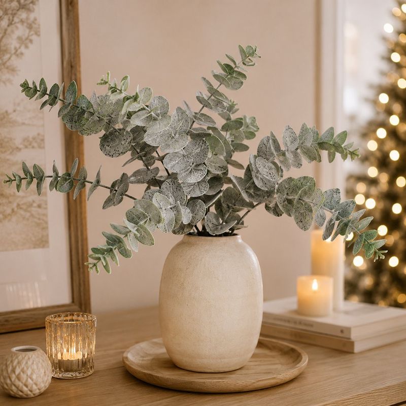 Rama Decorativa Tipo Eucalipto Verde de 48 Cm
