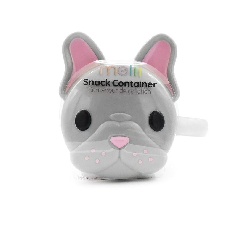 Recipiente para Snack Diseño de Bulldog Color Gris