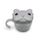 Recipiente para Snack Diseño de Bulldog Color Gris