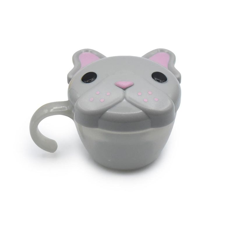 Recipiente para Snack Diseño de Bulldog Color Gris