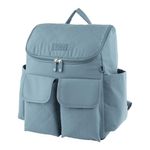 Pañalera Tipo Mochila con Múltiples Compartimentos Color Celeste