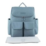 Pañalera Tipo Mochila con Múltiples Compartimentos Color Celeste