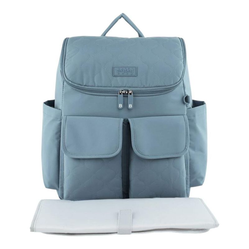 Pañalera Tipo Mochila con Múltiples Compartimentos Color Celeste