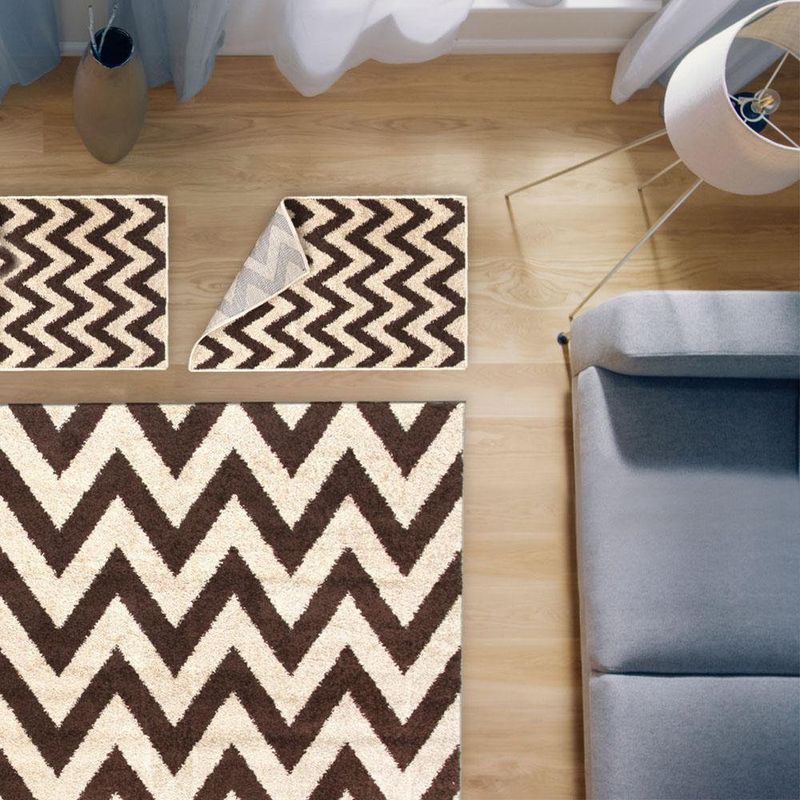 Combo De Alfombras Lotto Café 3 Pzas - Viva