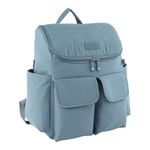Pañalera Tipo Mochila con Múltiples Compartimentos Color Celeste