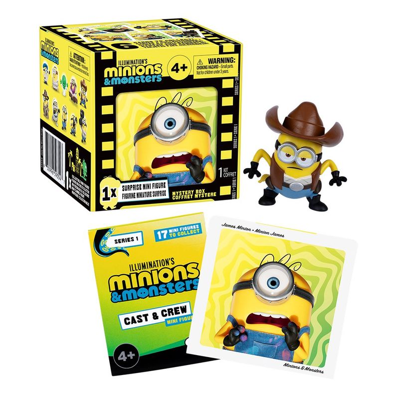 Mini Figuras Sorpresa de Minions & Monsters 2 Plg con Brillo en la Oscuridad - Presentación Surtida