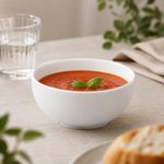 Plato Hondo Alaska de 13 Cm para Sopas y Alimentos Color Blanco