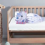 Set de Cuna Diseño Perritos Apilados Color Blanco