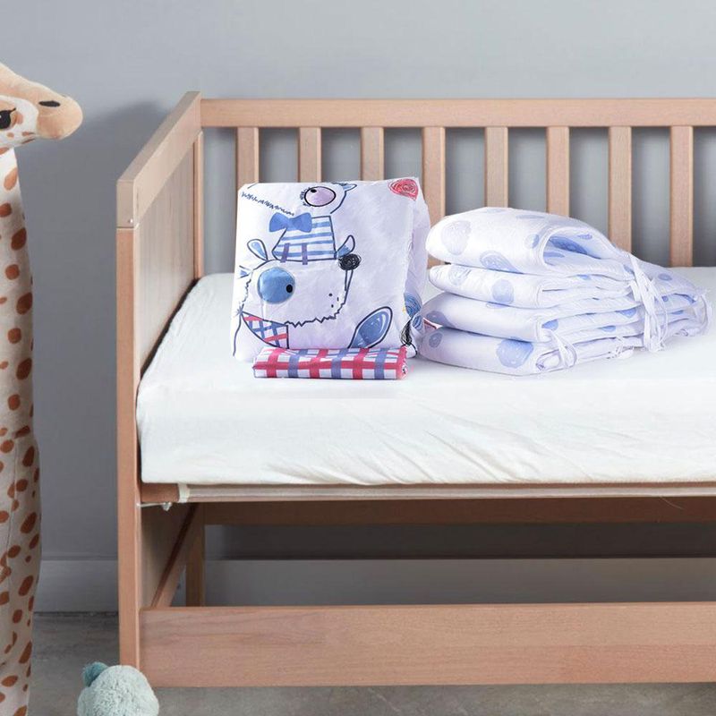 Set de Cuna Diseño Perritos Apilados Color Blanco