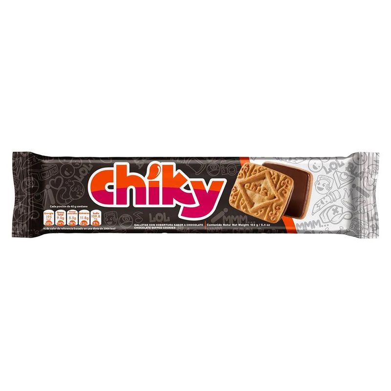 Galleta Chiky Tubo Sabor Chocolate 153 g