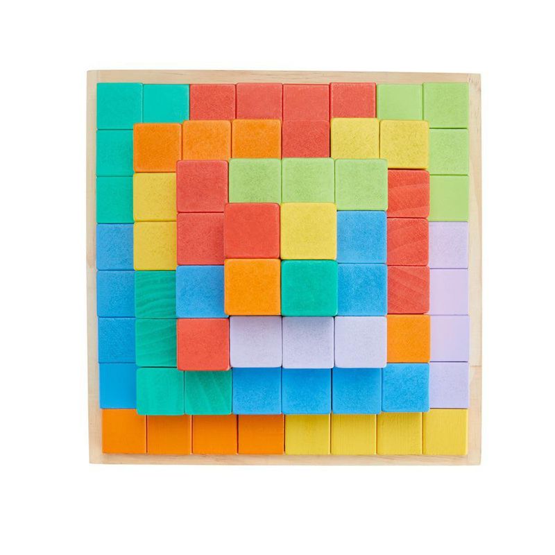 Pirámide de Bloques Fisher-Price de Madera con 65 Piezas 18+ Meses