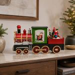 Tren Navideño con Bola de Agua y Luz