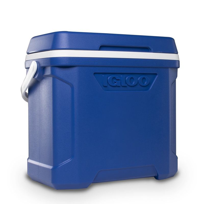 Hielera Rígida de 28 Litros con Tecnología Cool Riser y Asa de Transporte para Playa y Camping Color Azul