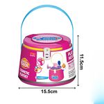 Set de Juego de Belleza en Cubeta con Espejo y Accesorios Multicolor