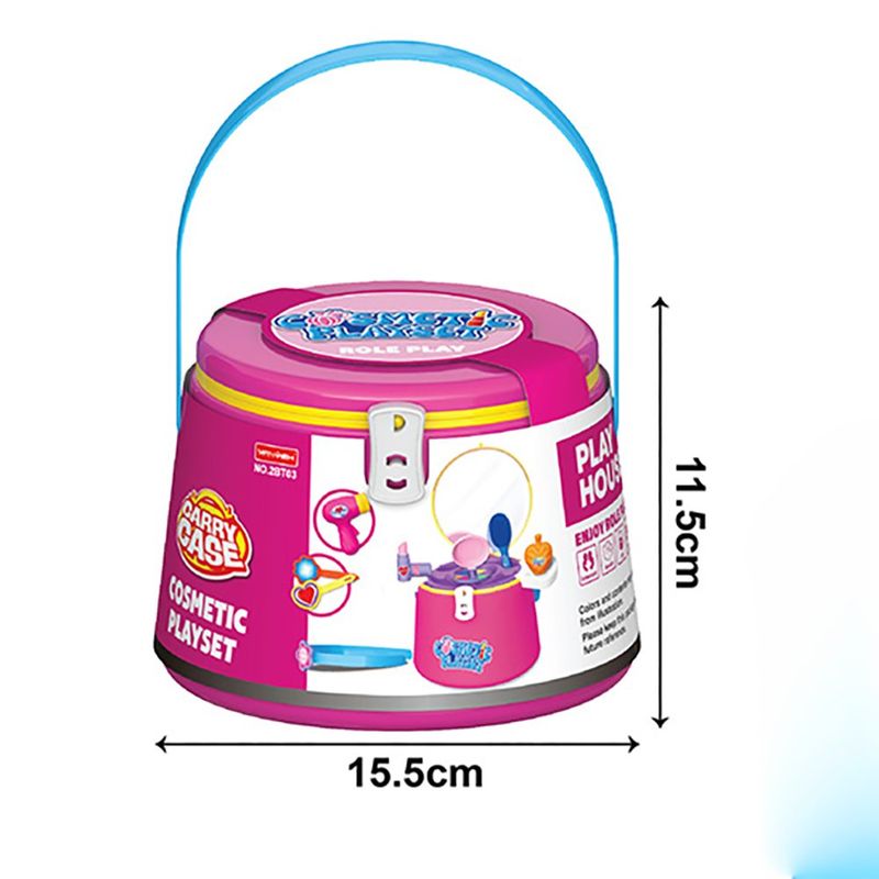 Set de Juego de Belleza en Cubeta con Espejo y Accesorios Multicolor