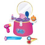Set de Juego de Belleza en Cubeta con Espejo y Accesorios Multicolor