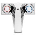 Grifo Mezclador para Lavamanos Cuello Corto 4 Plg Acabado Cromo