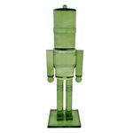 Cascanueces Navideño Decorativo Verde de Acrílico 10 x 12 x 41 cm