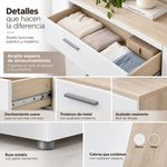 Gavetero Turin con 8 Gavetas Color Blanco y Beige