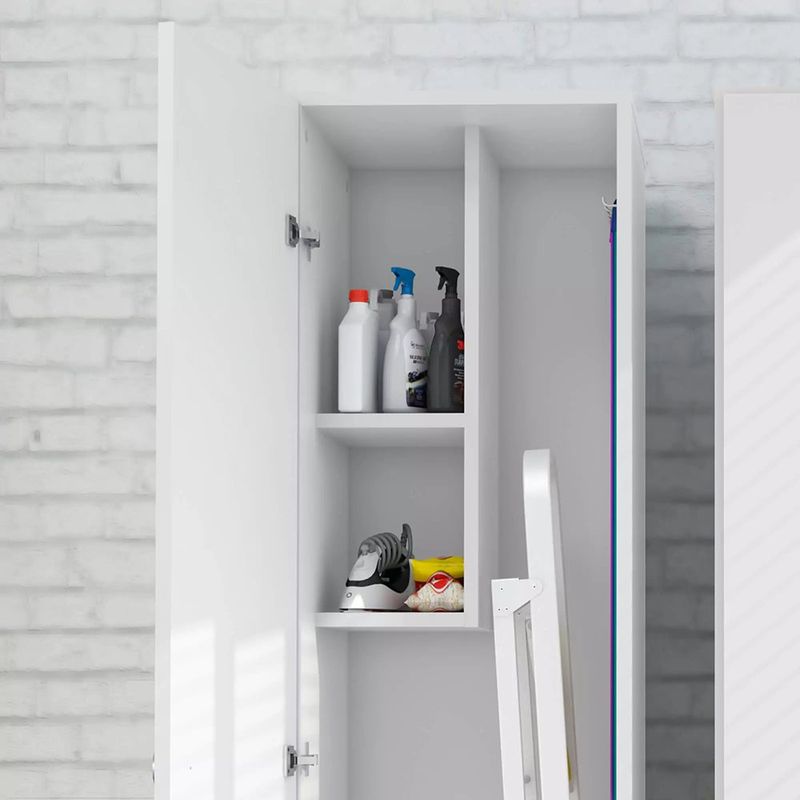 Armario Multiusos Blanco de 1 Puerta de 36 x 37.5 x 144 cm