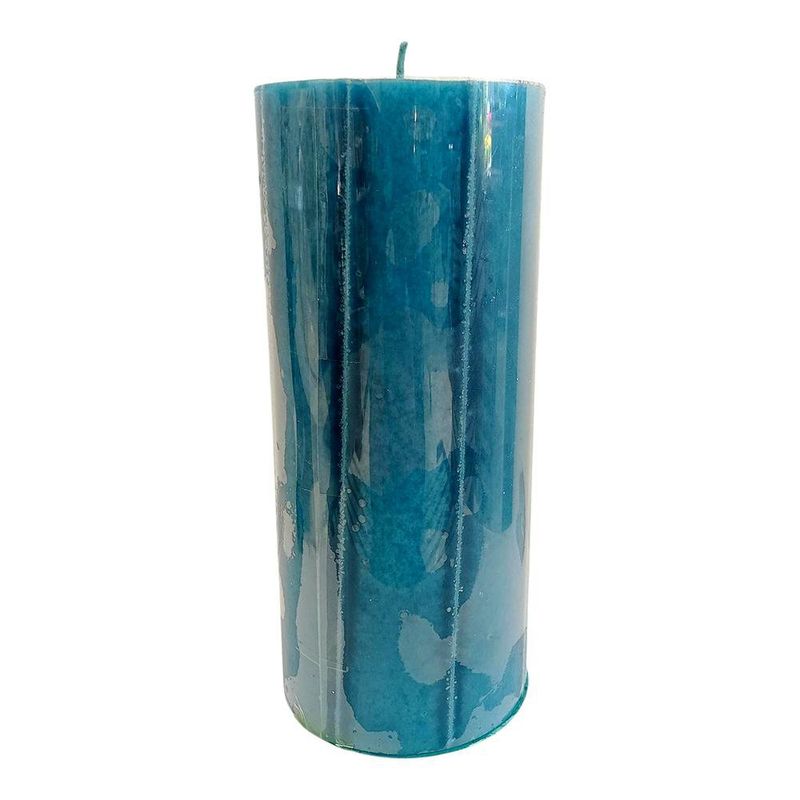 Vela Pillar para Decoración de Interiores de 18 Cm Color Turquesa