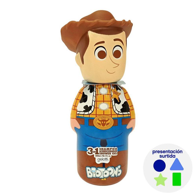 Shampoo 3 en 1 Biotoons de Toy Story 300 ml - Presentación Surtida