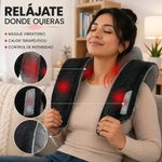 Masajeador de Cuello y Hombros con Calor, Vibración y Control de Intensidad para Casa y Oficina