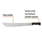 Machete Estándar de 18 Plg con Mango Negro Antiderrapante para Campo