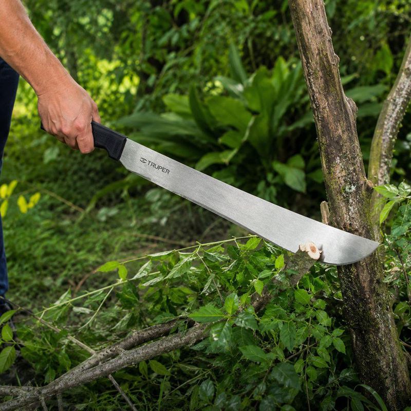 Machete Estándar de 18 Plg con Mango Negro Antiderrapante para Campo