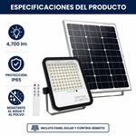 Reflector Solar LED de Luz Fría para Exteriores de 30 W