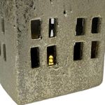 Casa Navideña Decorativa con Luz Gris de Dolomita